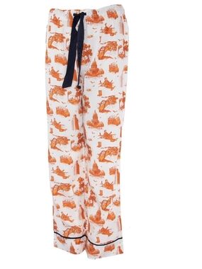 Texas Exes Katie Kime UT Austin Toile Pajama Pant, Small